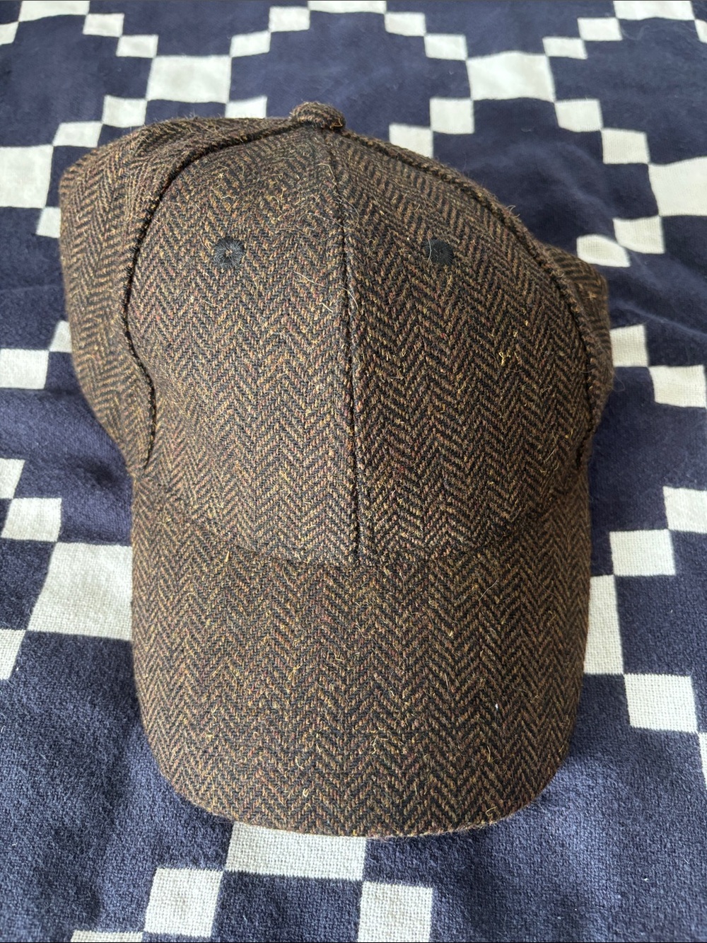 Evereve Brown Herringbone Cap